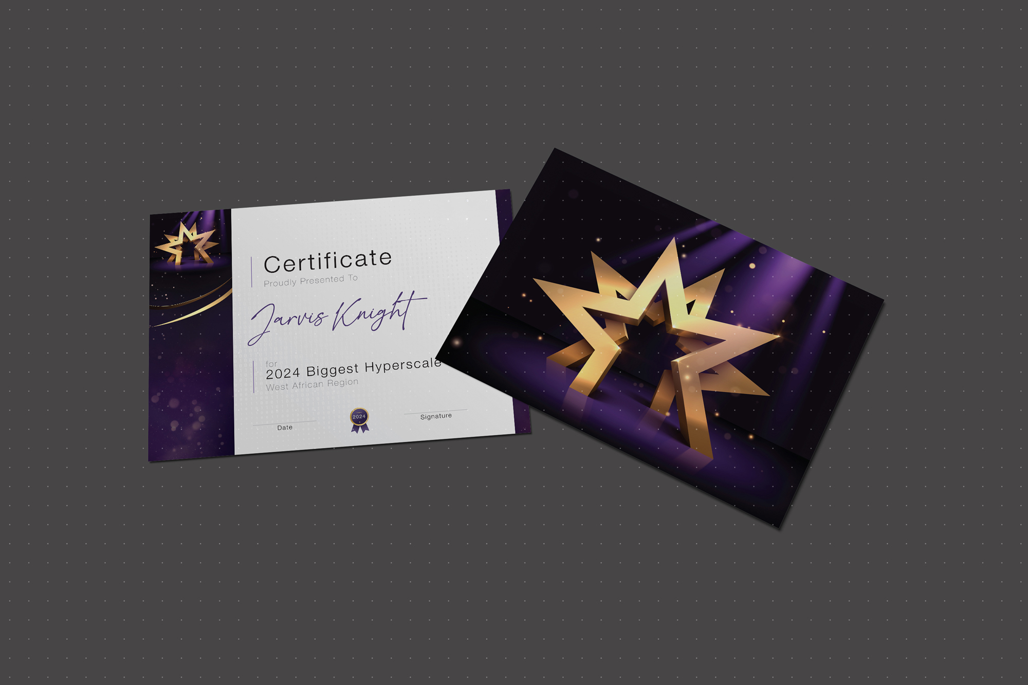 Sales conf certificate mock